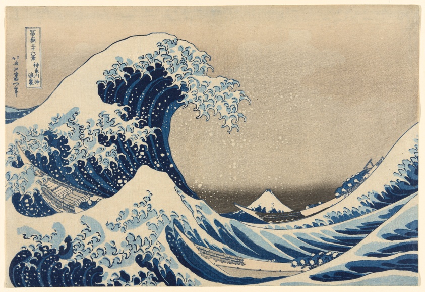 Die große Welle vor Kanagawa, Katsushika Hokusai (1760–1849)